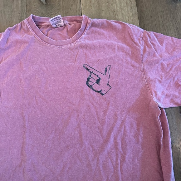 Comfort Colors Texas Tech Pink/Red Hand Graphic Tee - Picture 2 of 5